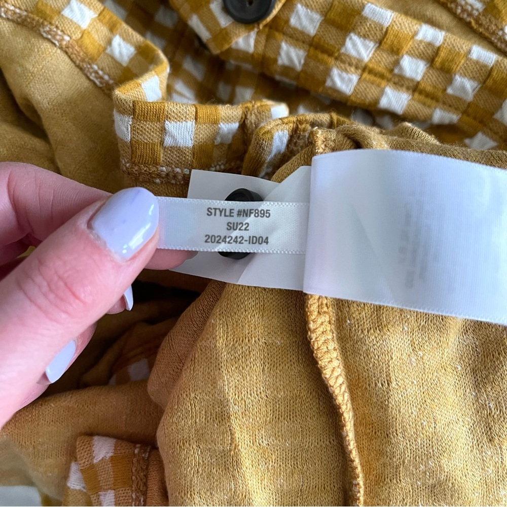 Madewell Jacquard Button-Front Mini Dress in Gingham Check Size XS - Picture 4 of 8